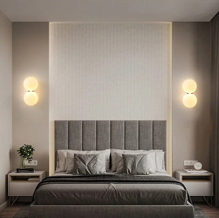 Eyre - Modern Minimalist White Milk Shade Circular Glass Ball Wall Light