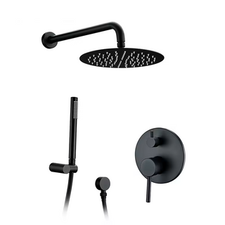 Nicoletta - Modern Brass 8" Rainfall Head Wall Mounted Shower Set