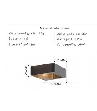Apollo - LED IP65 Waterproof Aluminum Wall Lamp