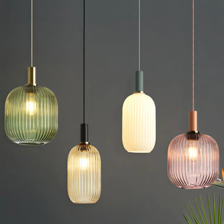 Carolina - Vintage Stained Glass Hanging Pendant Light