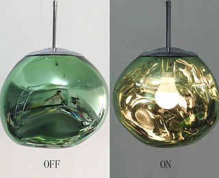 Zofia - Modern Hanging Round Coloured Glass Hanging Pendant Ceiling Light