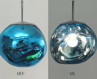 Zofia - Modern Hanging Round Coloured Glass Hanging Pendant Ceiling Light