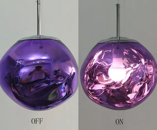 Zofia - Modern Hanging Round Coloured Glass Hanging Pendant Ceiling Light