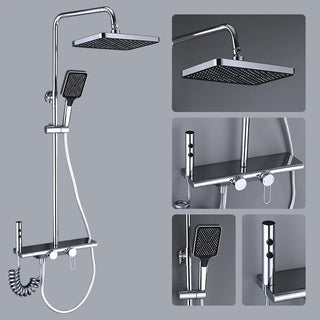Celandine - Modern LED Rainfall Shower System with Temperature Display and Four Functions