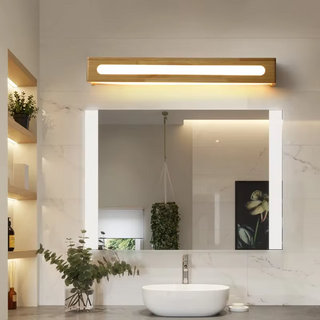 Gisselle - Solid Wood Sconce Bathroom Makeup Mirror Wall Lights